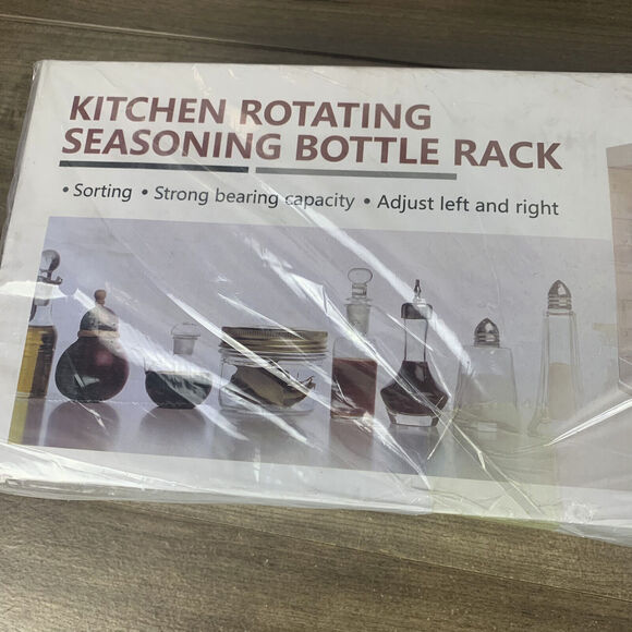 2 Tier Pull Out and Rotate Spice Rack Seasoning Storage Holder Cabinet Shelf - Picture 9 of 12